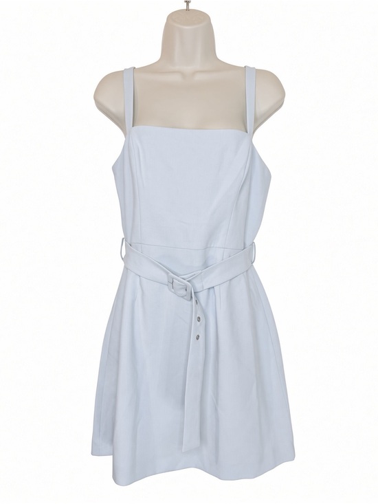Dresses & Skirts - French Connection Whisper Belted Straight Neck Dress Light Dream Blue Size 8 NWT